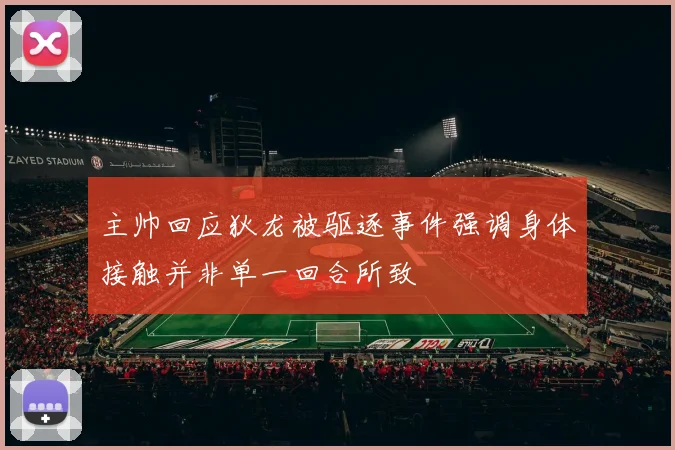 主帅回应狄龙被驱逐事件强调身体接触并非单一回合所致